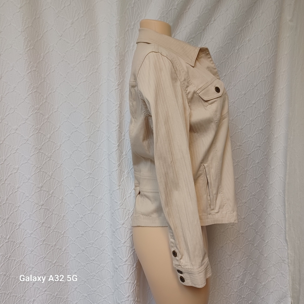 Coldwater Creek Women Size 10 Light Tan Utility Jacket - Picture 5 of 11